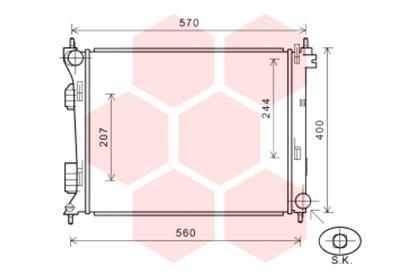 Ψυγείο, ψύξη κινητήρα VAN WEZEL 82002274