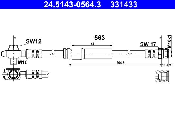 331433 - ΜΑΡΚΟΥΤΣΙ ΦΡΕΝΩΝ AUDI - A3 (8P) - SEAT ALTEA (5P1)