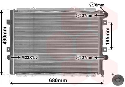 Ψυγείο, ψύξη κινητήρα VAN WEZEL 43002264