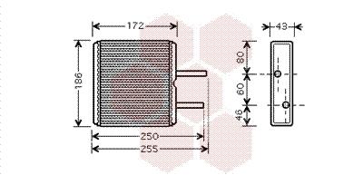 Εναλλάκτης θερμότητας, θέρμανση  VAN WEZEL 52006080