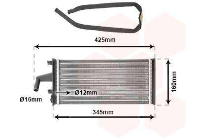 Εναλλάκτης θερμότητας, θέρμανση  VAN WEZEL 28006019
