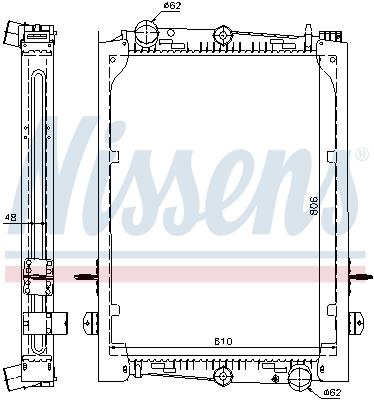 Ψυγείο, ψύξη κινητήρα NISSENS 61440A