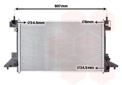 Ψυγείο, ψύξη κινητήρα VAN WEZEL 37002601