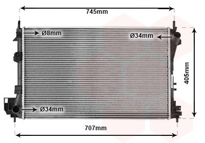 Ψυγείο, ψύξη κινητήρα VAN WEZEL 37002340