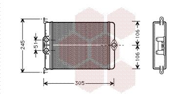 Εναλλάκτης θερμότητας, θέρμανση  VAN WEZEL 30006239