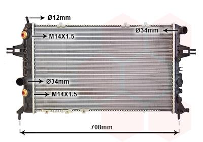 Ψυγείο, ψύξη κινητήρα VAN WEZEL 37002253