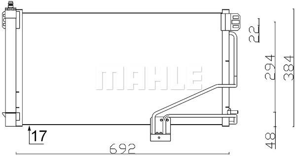 Συμπυκνωτής, σύστ. κλιματισμού BEHR AC347001S