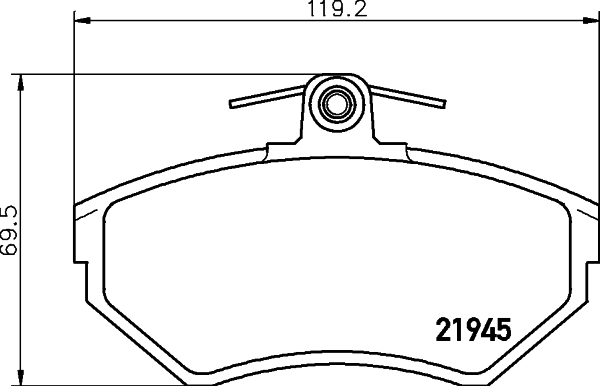 Σετ τακάκια, δισκόφρενα HELLA PAGID 8DB355018-241