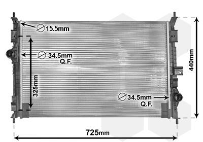 Ψυγείο, ψύξη κινητήρα VAN WEZEL 40002386