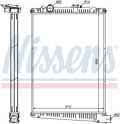 Ψυγείο, ψύξη κινητήρα NISSENS 614410