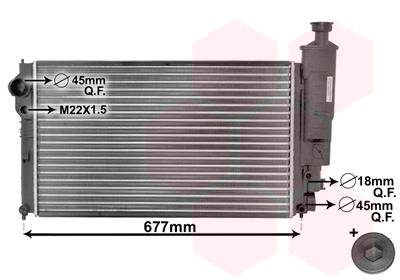 Ψυγείο, ψύξη κινητήρα VAN WEZEL 40002135